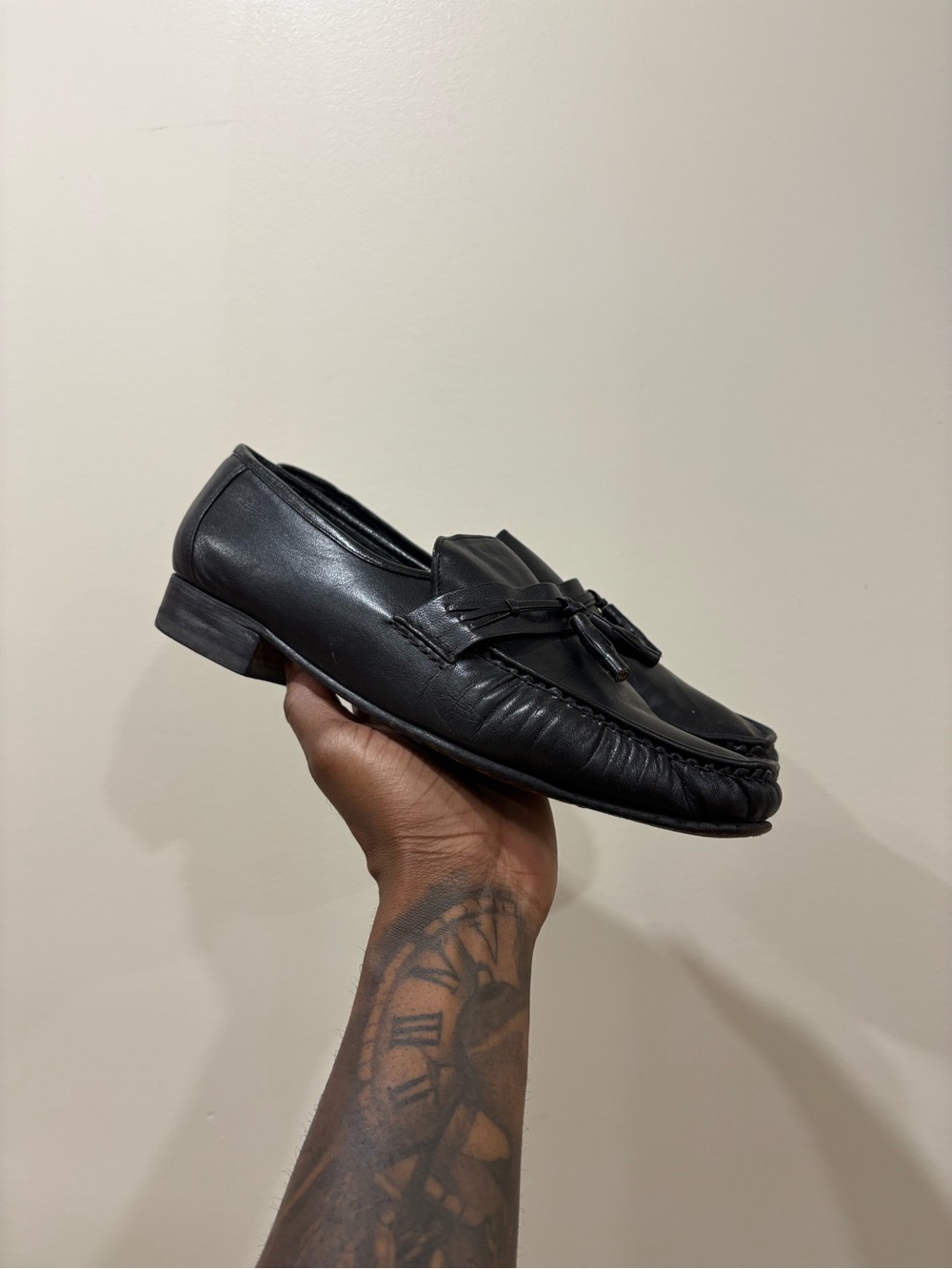 Vintage Leather Tassel Loafers